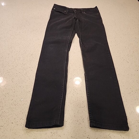 Vintage Levis Low Rise Skinny Jeans Black Size 7 Y2K 90s - Picture 1 of 6